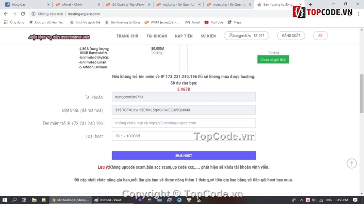 web bán hosting,Code web bán hosting,code bán hosting,code bán dịch vụ